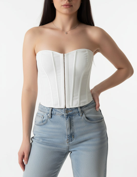 Pretty Little Thing White Corset