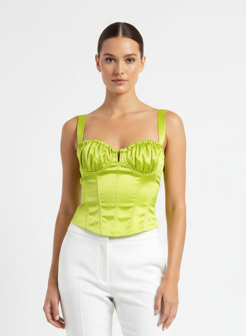 Green Satin Corset