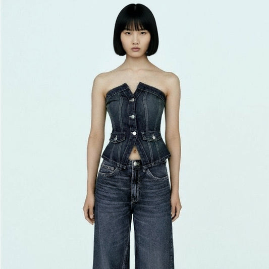 Zara Denim Corset