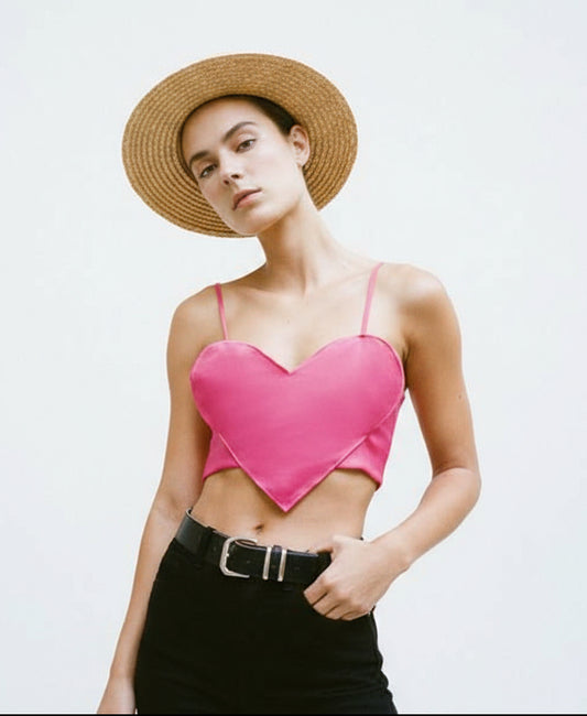 Zara Pink Heart Top