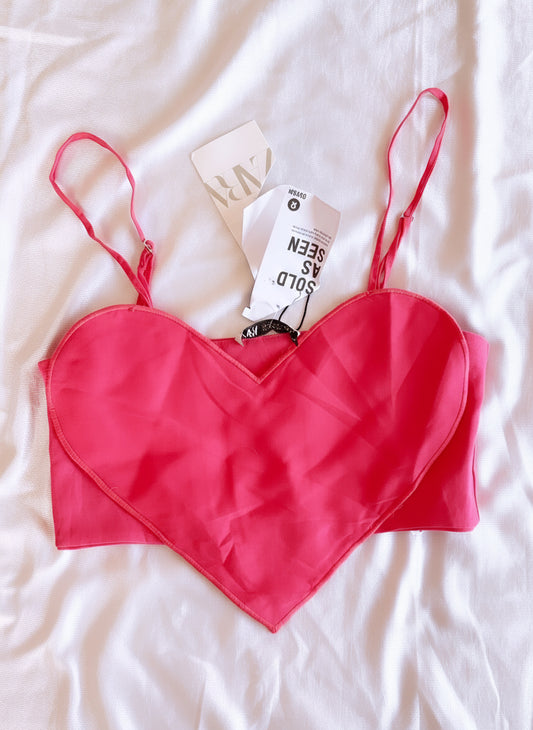Zara Pink Heart Top