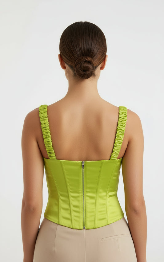 Green Satin Corset