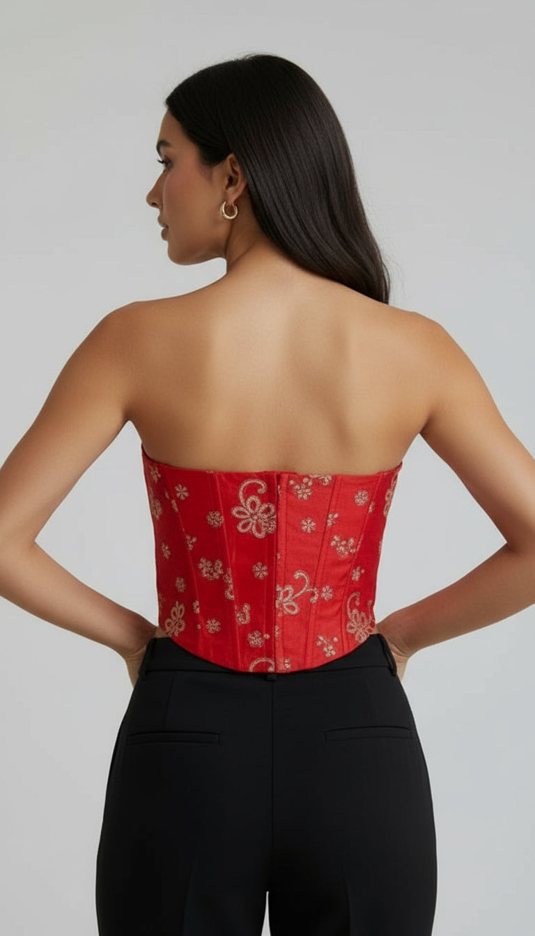 Red Oriental Corset