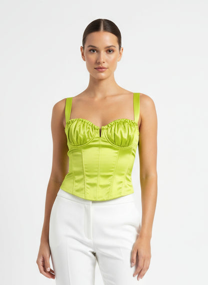 Green Satin Corset