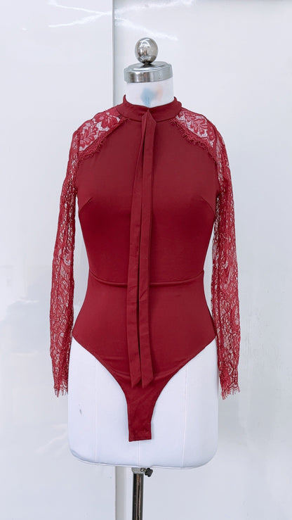 Maroon Formal Bodysuit