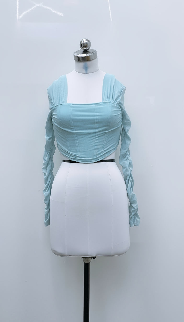 Powder Blue Corset Top