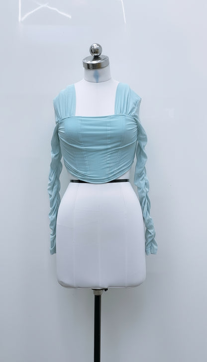 Powder Blue Corset Top