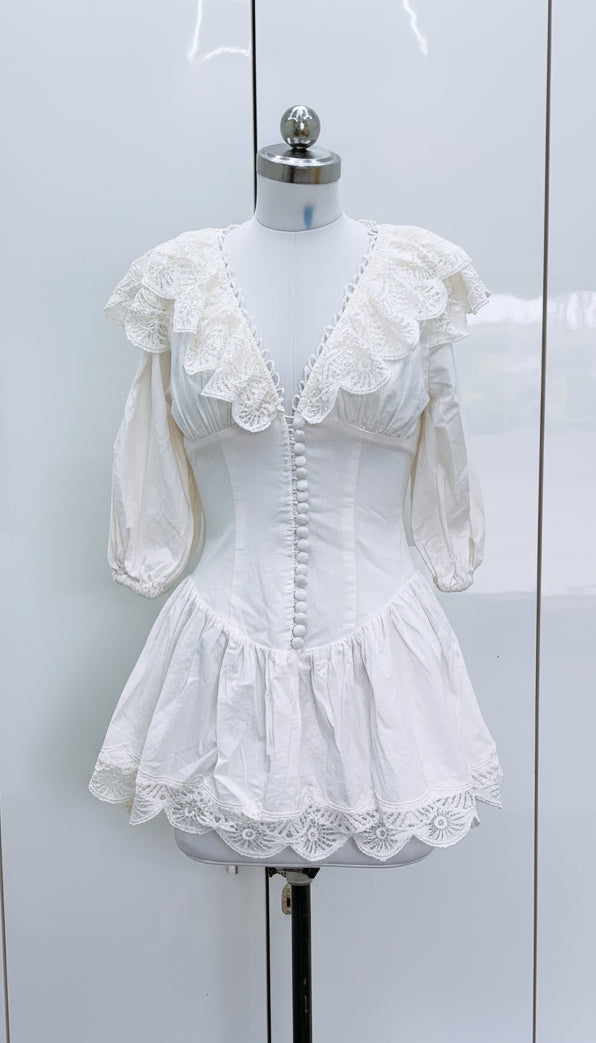 Zimmerman White Corset Dress