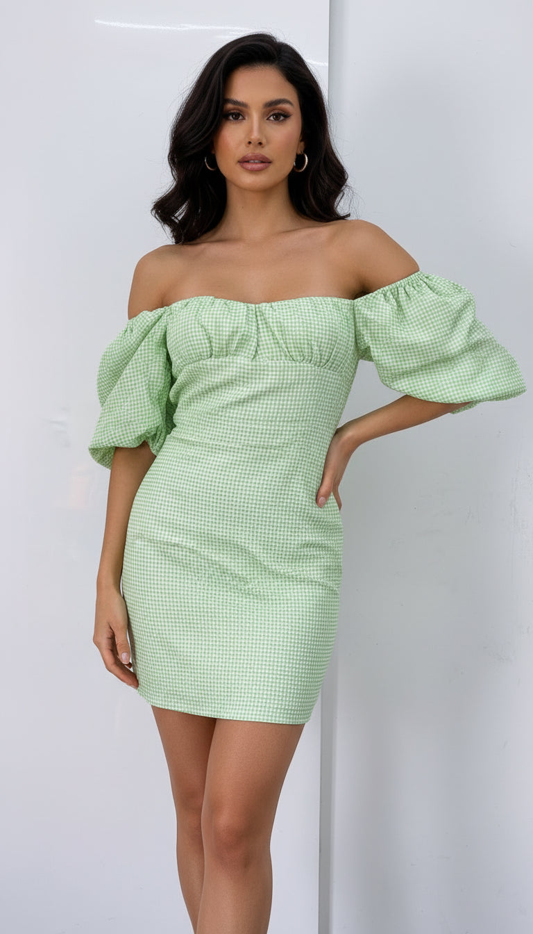 Green Checkered Dress