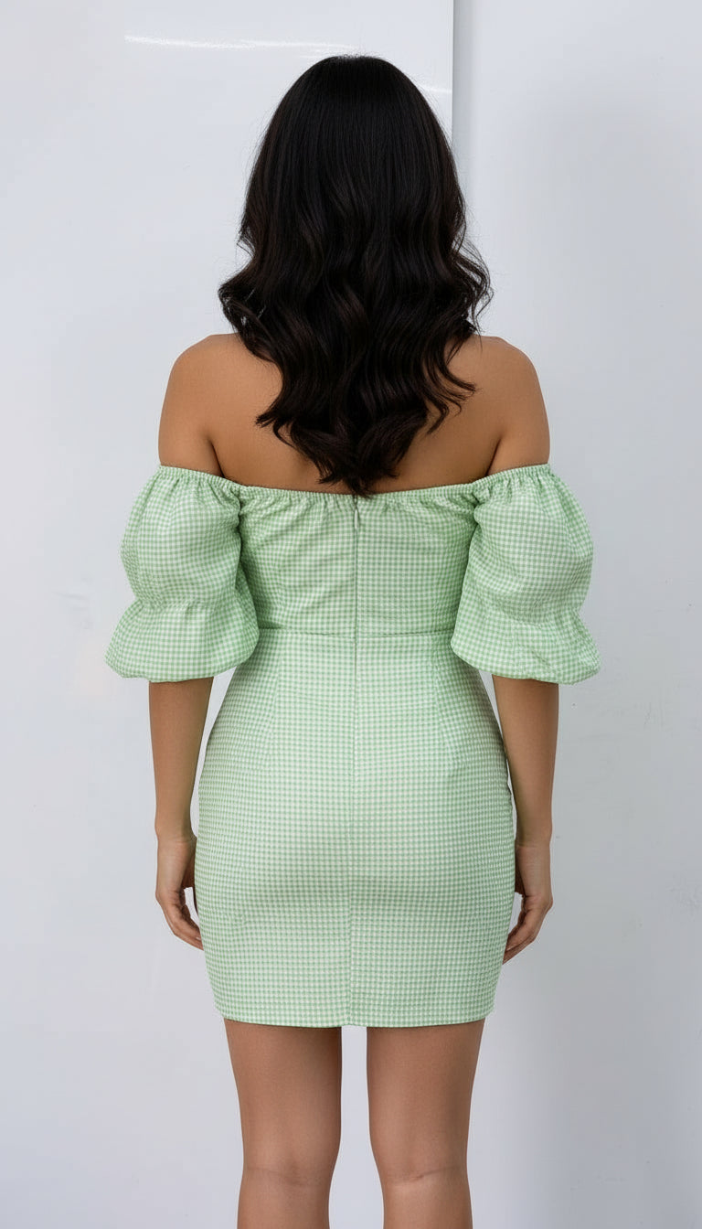 Green Checkered Dress