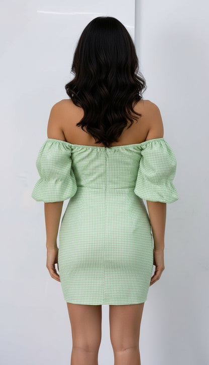 Green Checkered Dress