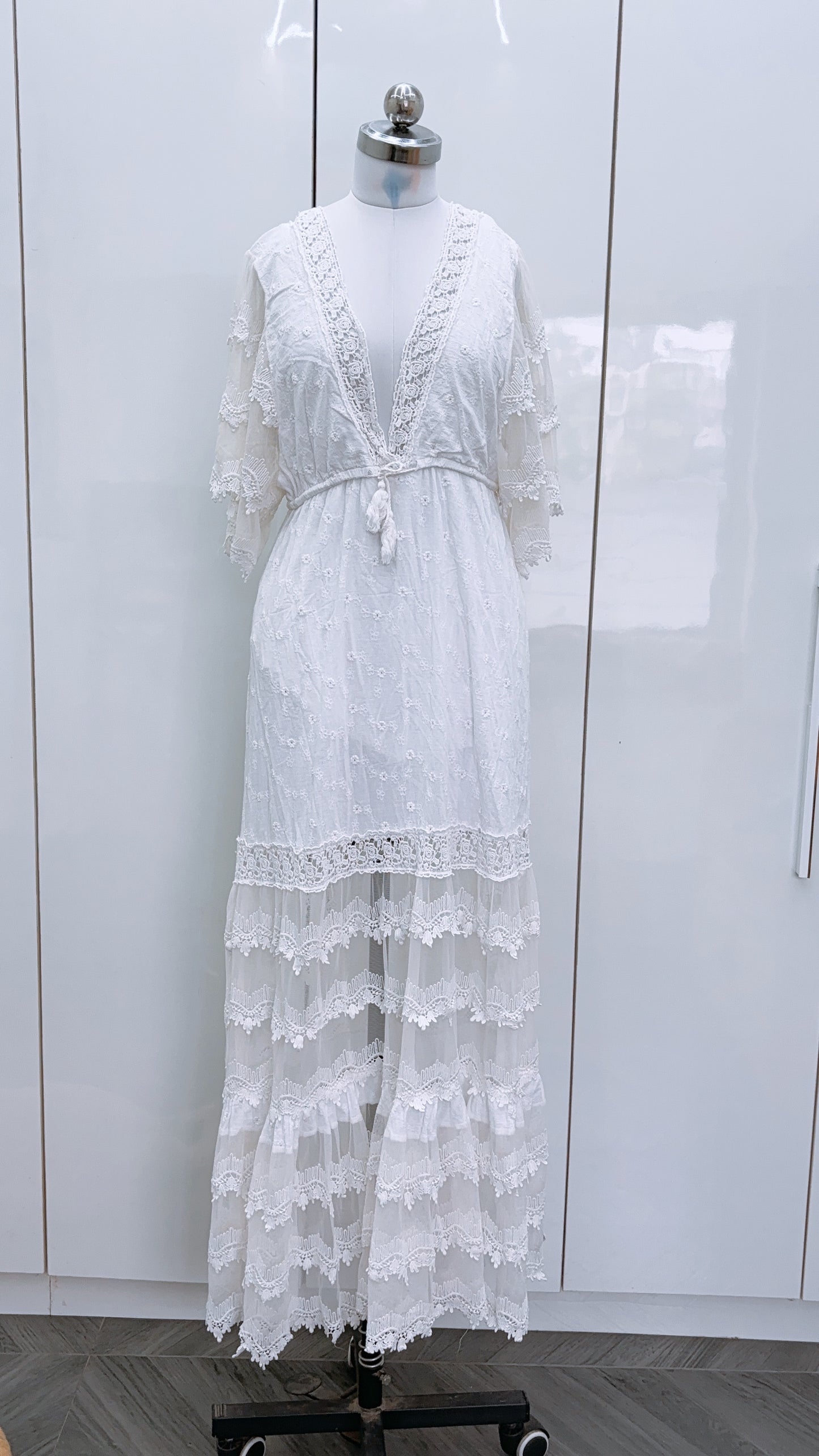 White Lace Beach Dress