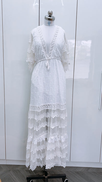 White Lace Beach Dress