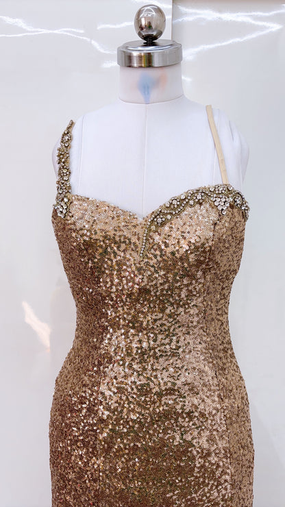 Golden Sequin Gown