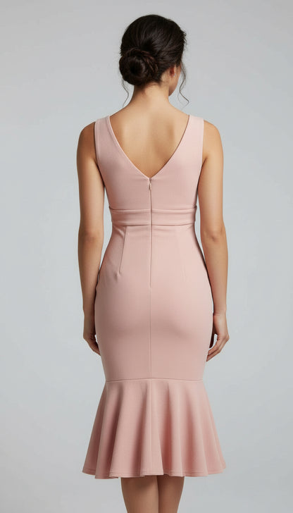 Baby Pink Fishtail Dress