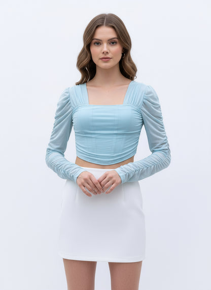 Powder Blue Corset Top