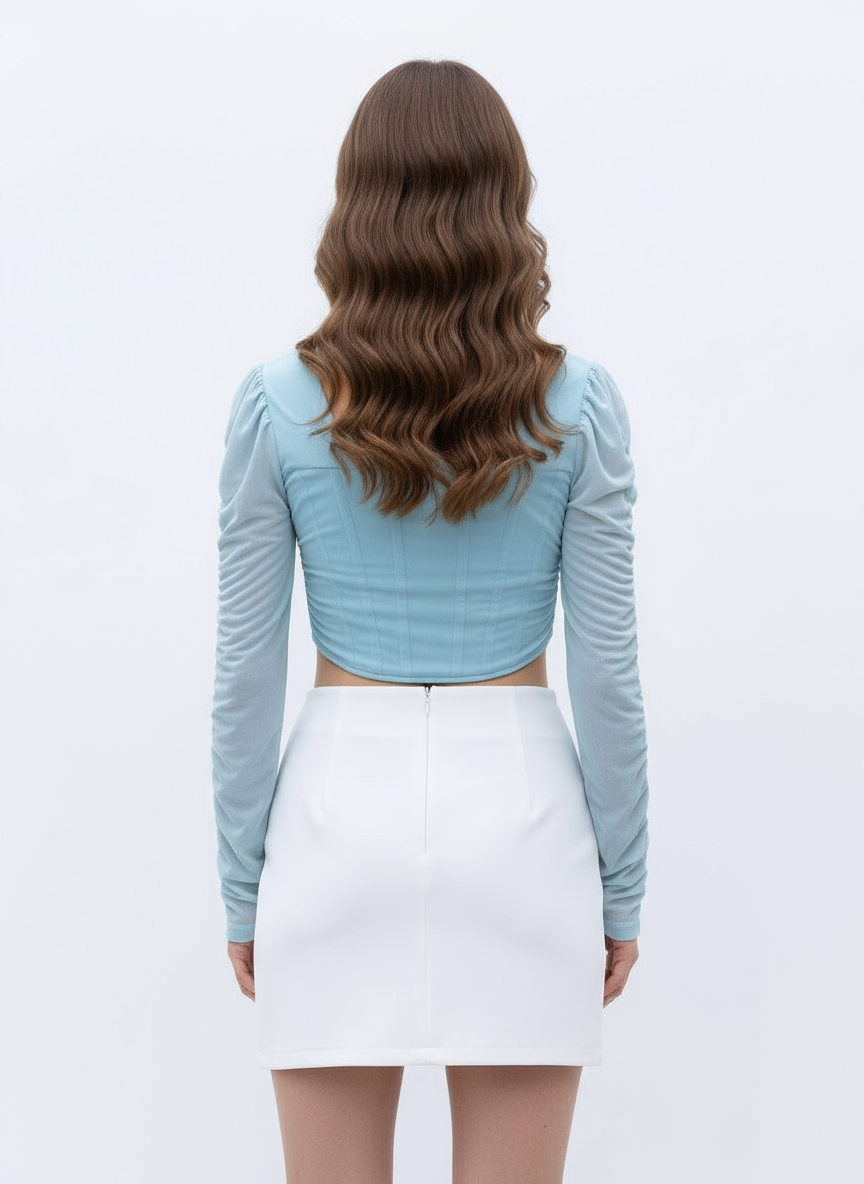Powder Blue Corset Top