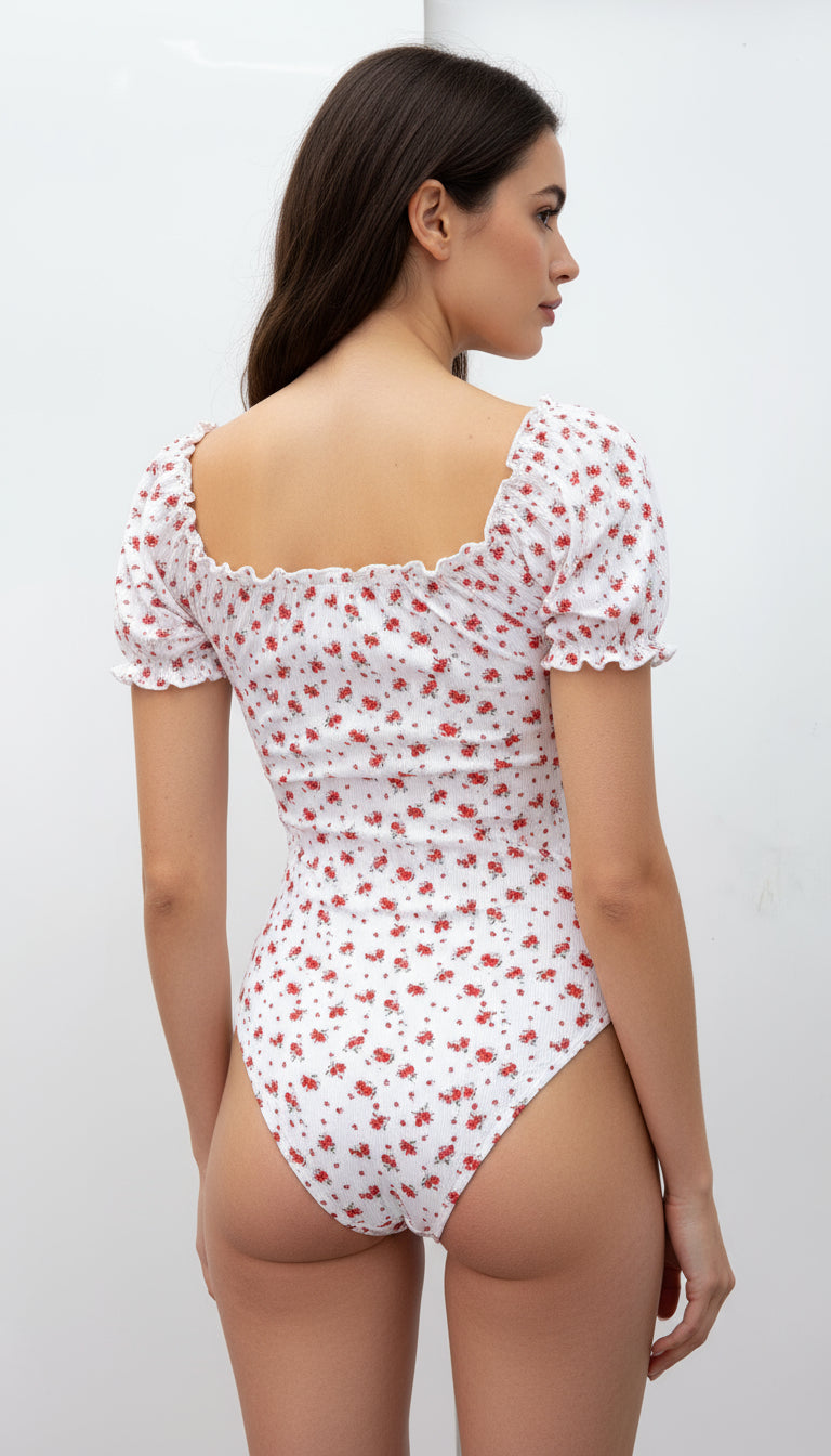 Floral Frilled Bodysuit