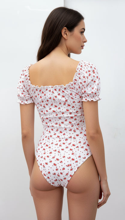 Floral Frilled Bodysuit