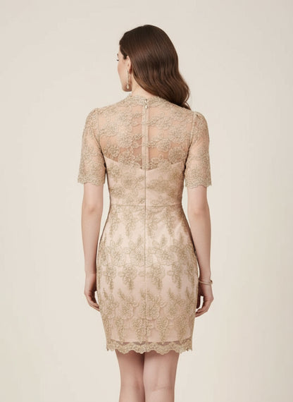 Golden Embroidered Dress