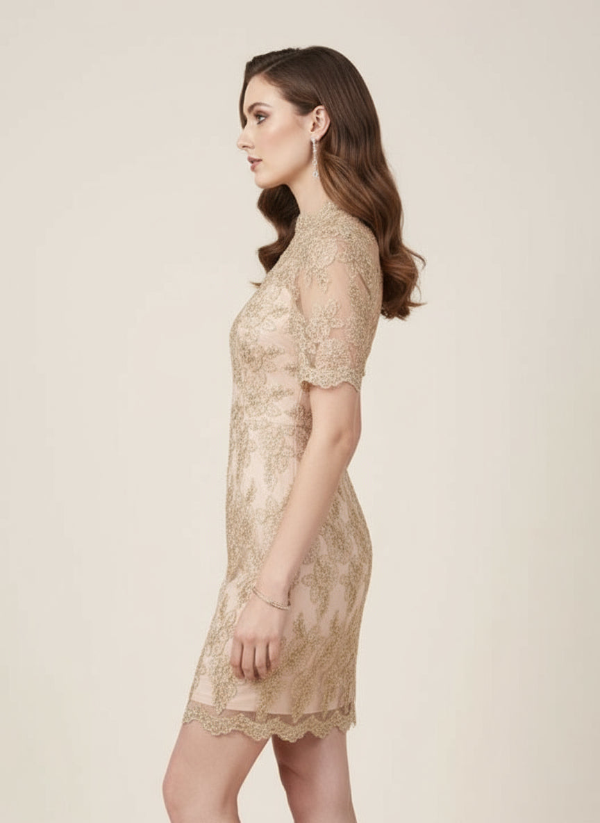 Golden Embroidered Dress