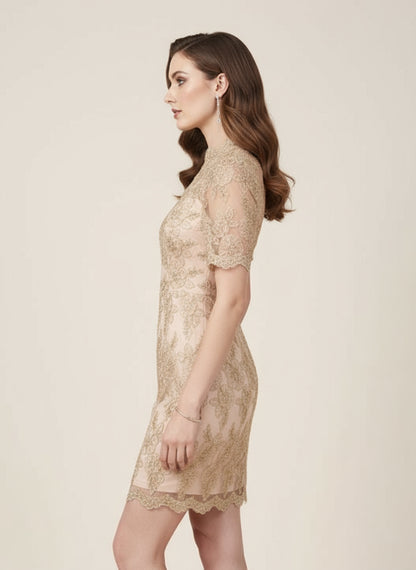 Golden Embroidered Dress
