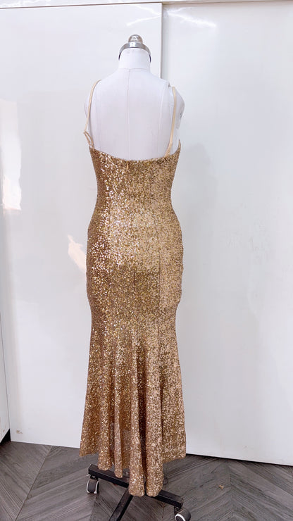 Golden Sequin Gown
