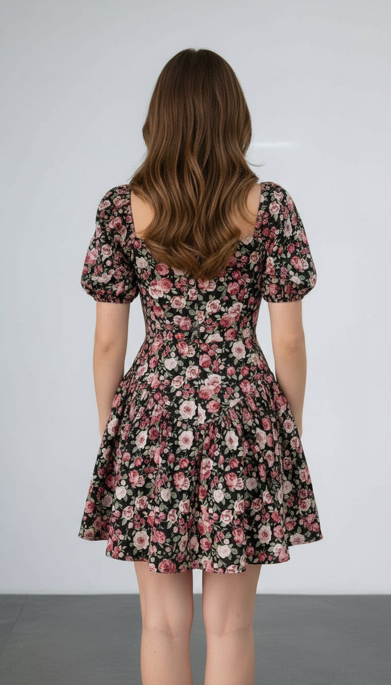 Floral Balloon Dress