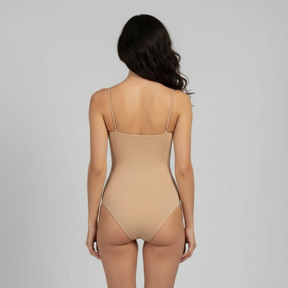 Beige Strap Bodysuit