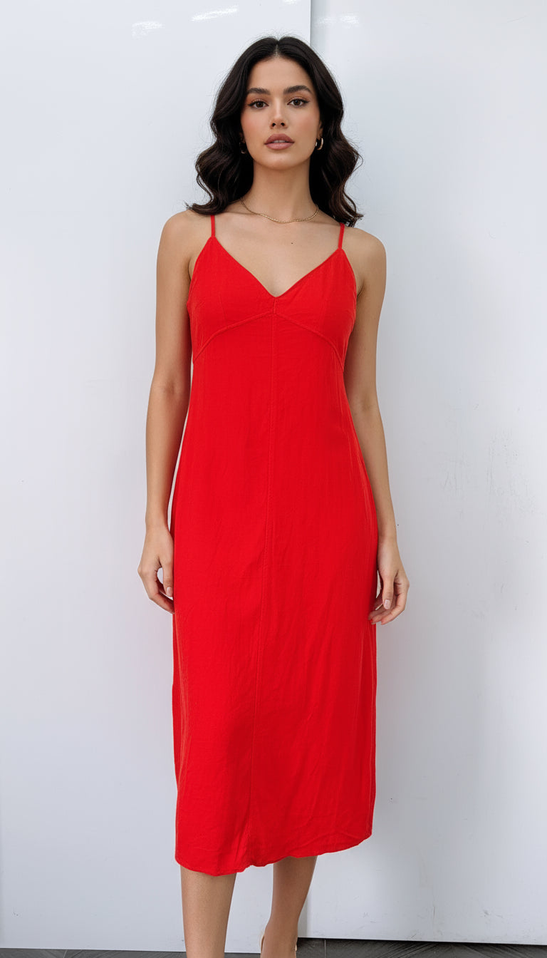 Red Slip Dress