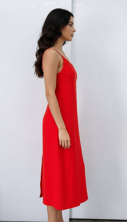 Red Slip Dress
