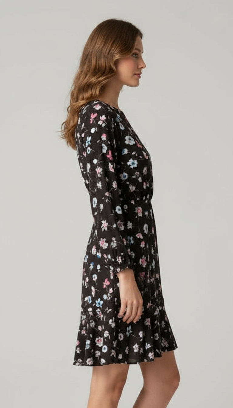 Black Floral Dress