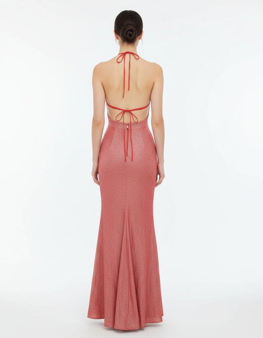 Red Shimmer Gown