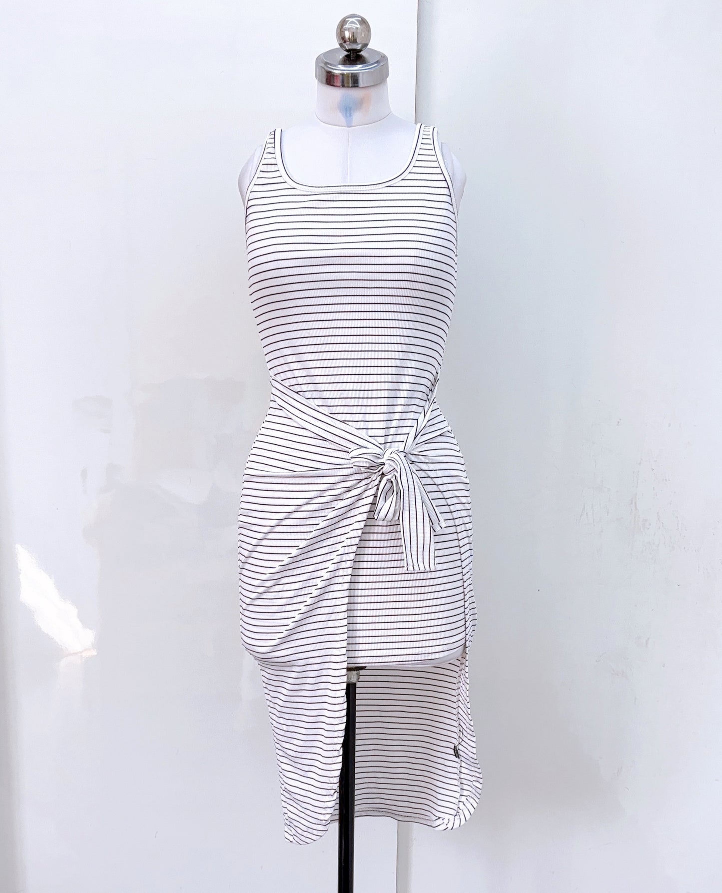 Stripe Draped Dress