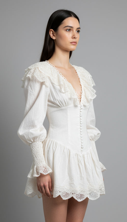 Zimmerman White Corset Dress