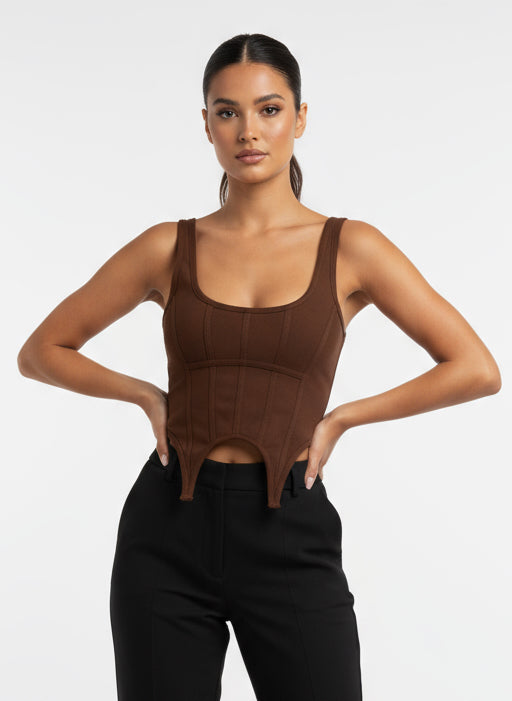 Brown Bandage Corset