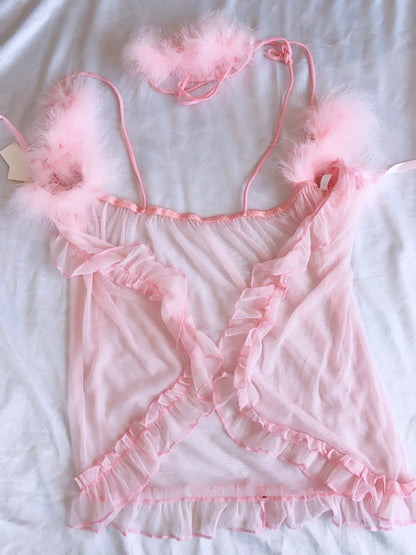 Pink Princess Lingerie Topwear with Choker