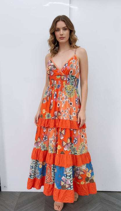 Orange Frilled Dress