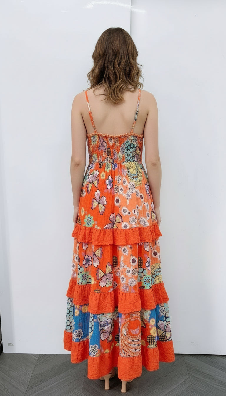 Orange Frilled Dress
