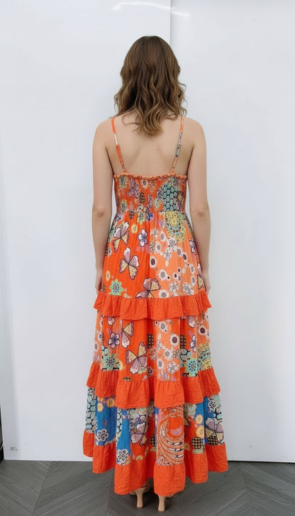 Orange Frilled Dress