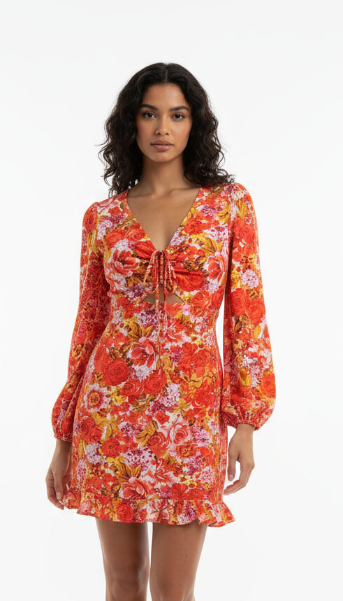 Floral Cut Out Dress