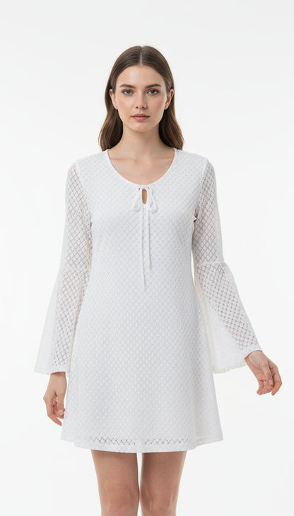 White Batwing Dress