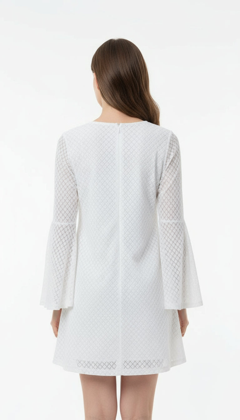 White Batwing Dress