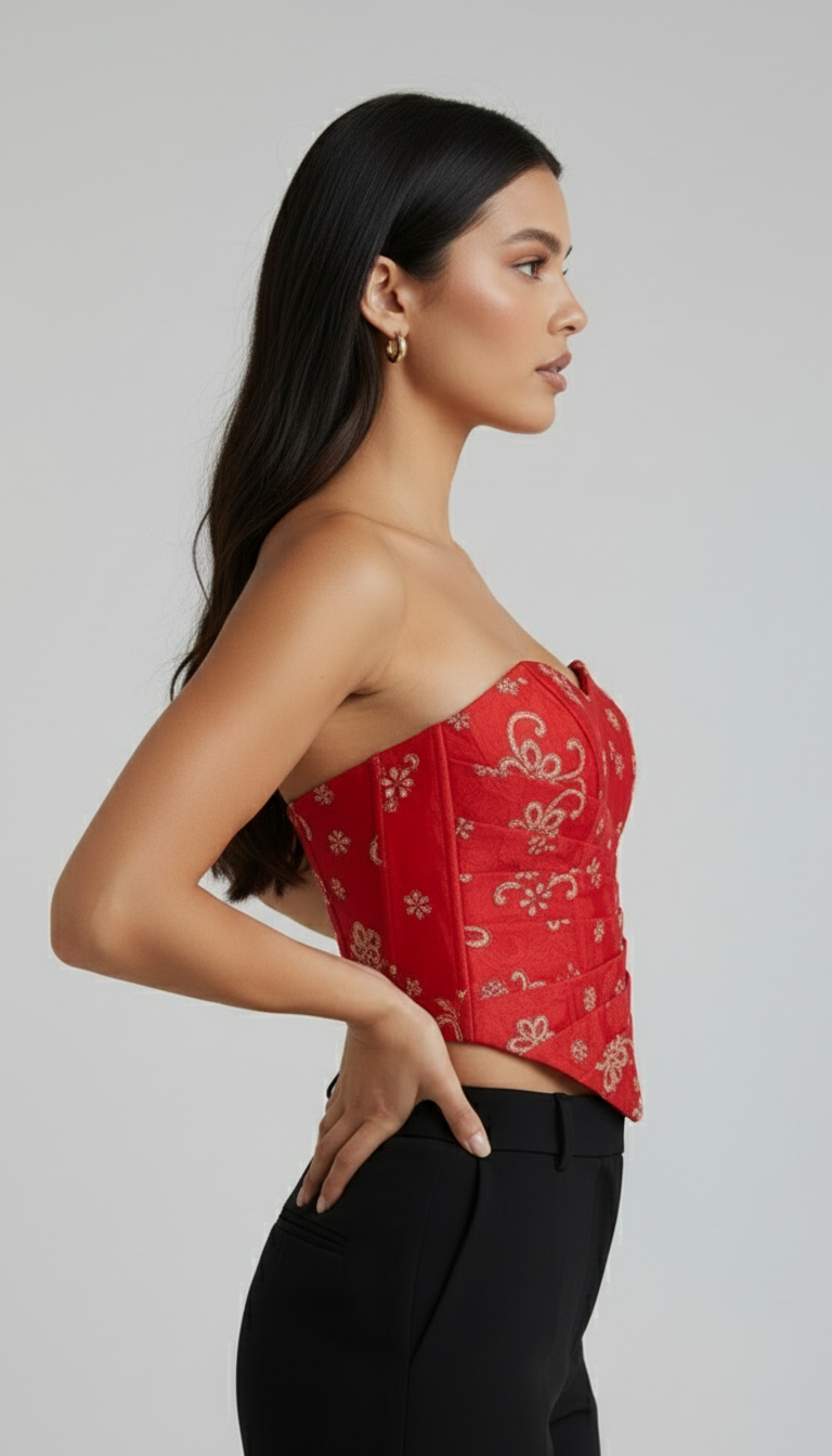 Red Oriental Corset