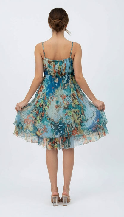 Blue Chiffon Dress
