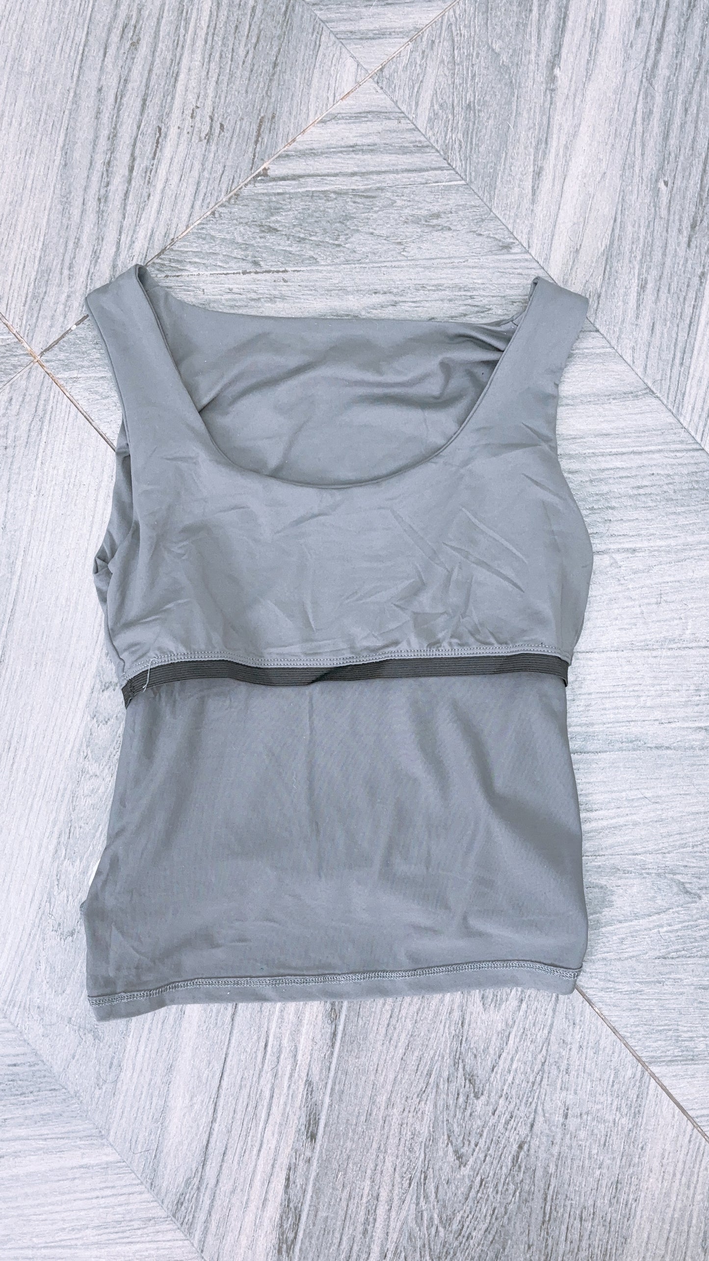 Double Breasted Grey Top