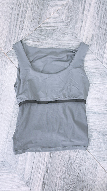 Double Breasted Grey Top