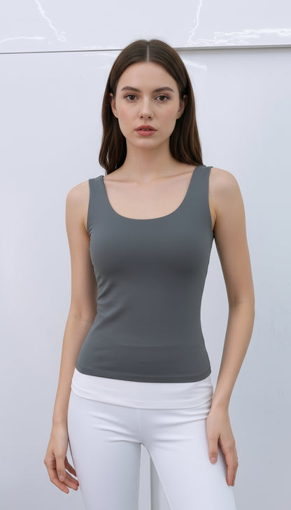 Double Breasted Grey Top