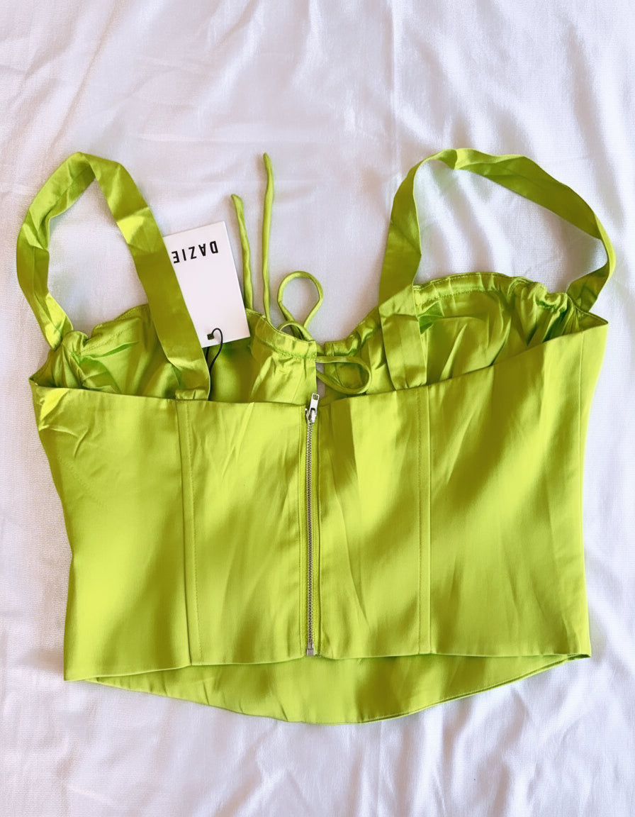 Green Satin Corset