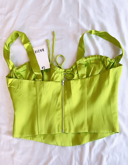 Green Satin Corset